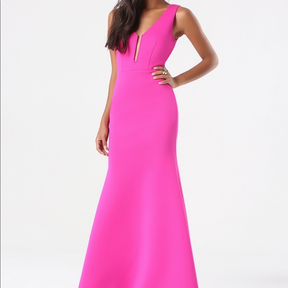 BEBE Deep V Mermaid Maxi Dress